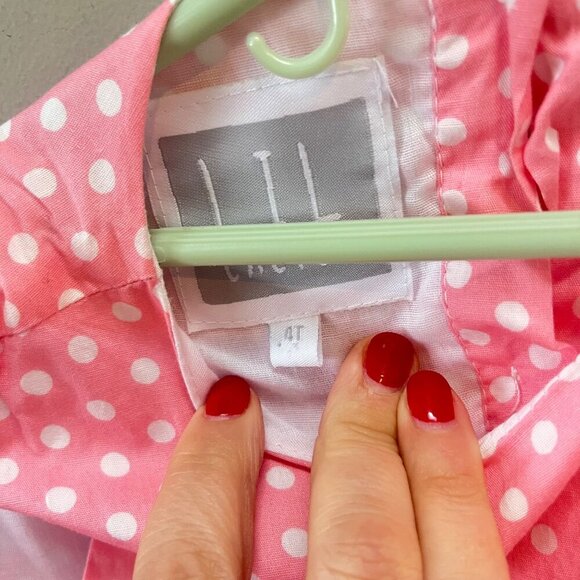 Lil Cactus Pink and White‎ Polka Dot Hen and Chick Dress- Size 4T - Picture 3 of 6